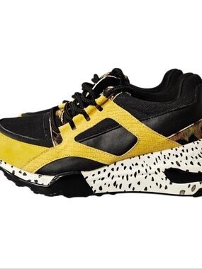 Steve Madden Multi-Print Women's Size 7.5M Barra Wedge Low-Top Fashion Sneakers